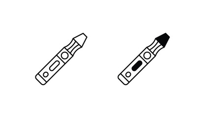 Electric Cigrete icon design with white background stock illustration