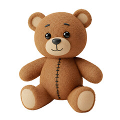 Plush teddy bear with a light brown color and a charming look.
