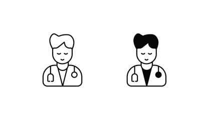 Fototapeta premium Doctor icon design with white background stock illustration