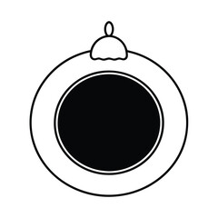 Obraz premium vector black circle icon