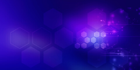 2d illustration Abstract futuristic electronic circuit technology background