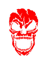 Tete de mort crane halloween gueule ouverte