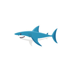 Vector Illustration of shark, Scary Animal Character for decor.