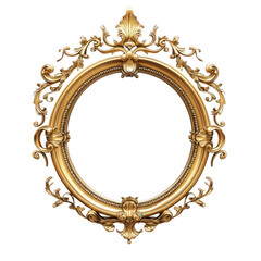 Golden Ornate Frame: An exquisite and detailed golden frame, intricately adorned with ornate carvings and embellishments, embodies timeless elegance and luxury.