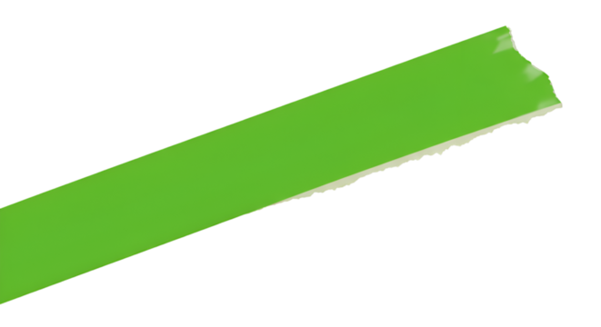 Torn green tape against black background