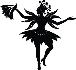 Obraz premium Carnival Parade Dancer Silhouette