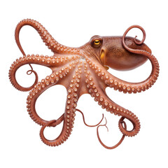 Octopus with Darker Skin Tone and Naturalistic Tentacle Movement