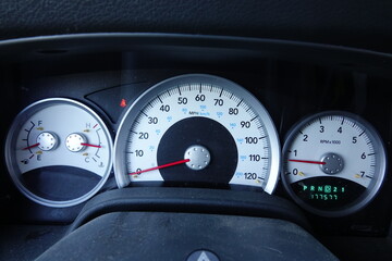 Speedometer Speed indicator, RPM indicator, fuel gauge indicator, and temperature gauge indicator...
