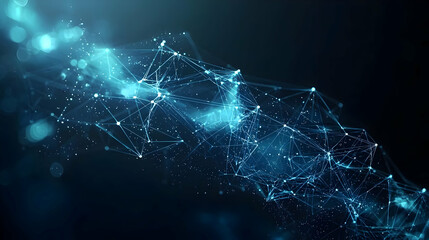 Abstract Blue Digital Network Design