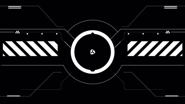 vector illustration of a loading scifi load black and white