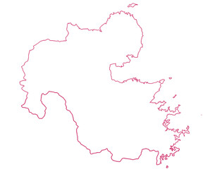 大分県　地図　白　イラスト