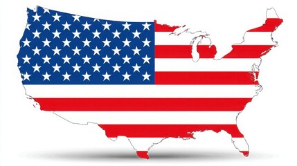 The united states map overlayed with the american flag symbolizing digital finance innovations and credit solutions