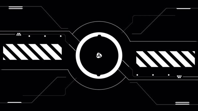 vector illustration of a hud black and white