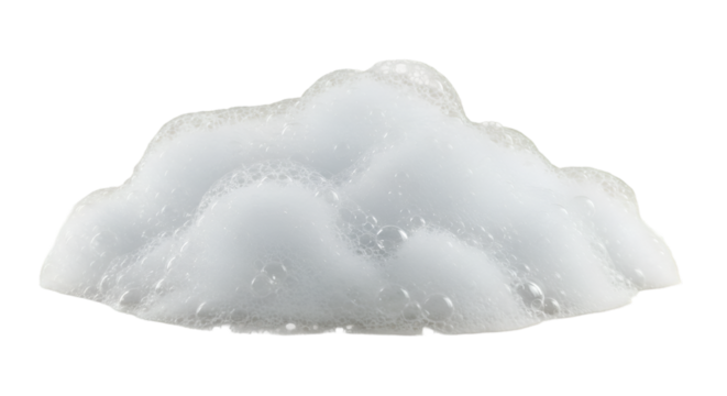 White foam cloud cleaning product