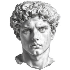 Marble Bust of a Young Man:  A close-up view of a meticulously sculpted marble bust, depicting a young man with a contemplative gaze.
