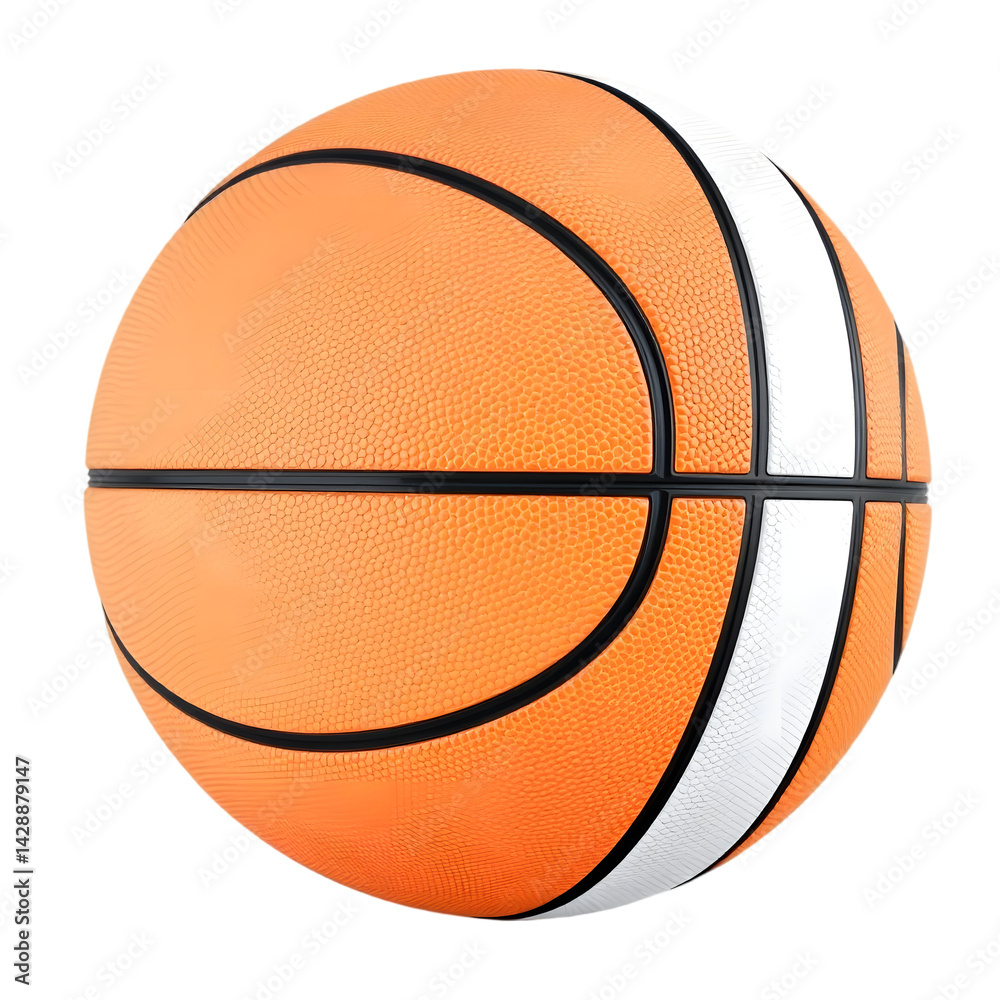 Poster modern basketball, striking pattern. dynamic sporting good, 3d rendering. isolated on white, this ba