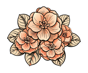 Elegant single line peony illustration, minimalist and modern floral drawing, black outline on white background, vector