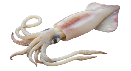 Whole raw squid fresh seafood
