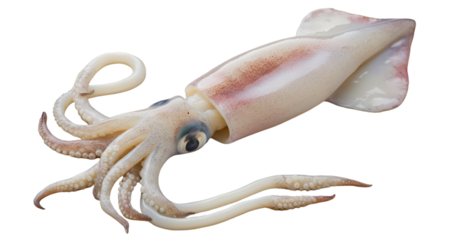 Whole raw squid fresh seafood