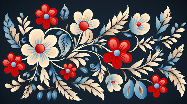 Traditional tole pattern background poster decorative painting 