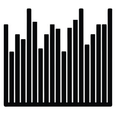 Isolated Black Vector Musician using Element equalizer bars With White Background