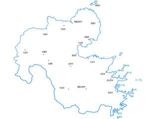 Obraz premium 大分県 地図 白 斑点 イラスト