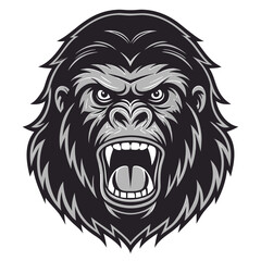 Fototapeta premium Angry Gorilla Head (1)