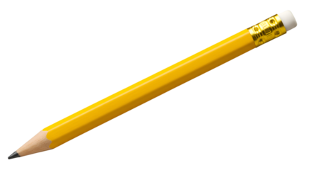 Yellow pencil against black background