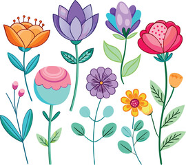 Seamless floral pattern with pink tulip and rose blossoms in a spring nature vector design