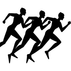 runners vector silhouettes