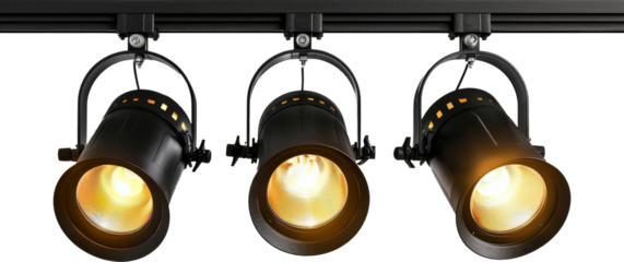 Three stylish track lights