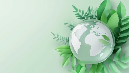 Earth surrounded by lush greenery
