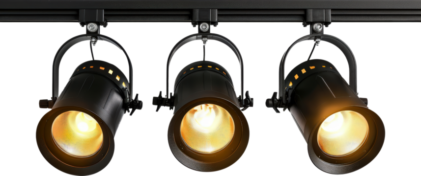Three stylish track lights