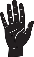 black hand silhouette vector art