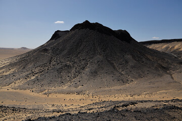 The beautiful colors of the Black Desert volcanic area, Egitto