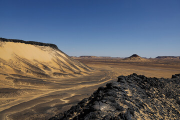 The beautiful colors of the Black Desert volcanic area, Egitto