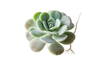 Obraz premium Elegant echeveria succulent on black background detailed close up shot