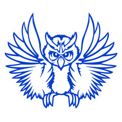 Owl night bird wise forest animal wisdom cuckoo Isolated Vector Graphic Design Illustration
