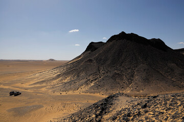 The beautiful colors of the Black Desert volcanic area, Egitto