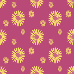 
Spring, summer romantic flower, floral garden seamless pattern