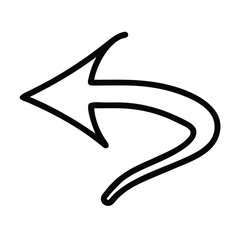 Curved Arrow Vector Illustration