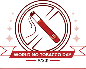 World No Tobacco Day logo white background