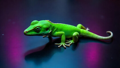 Fototapeta premium chameleon on a branch