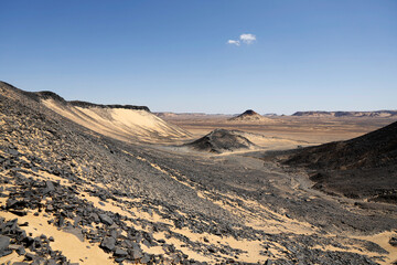 The beautiful colors of the Black Desert volcanic area, Egitto