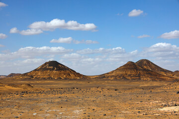 The beautiful colors of the Black Desert volcanic area, Egitto