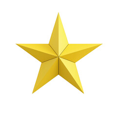 Obraz premium shiny, golden five pointed star with 3D appearance stands out against plain background, symbolizing excellence and achievement