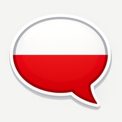 Polish flag Speech Bubble