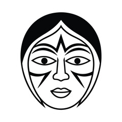 maya face paint patterns