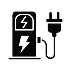 Electric Vehicle Charging Station Vector Illustration