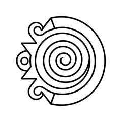 Zapotec Spiral Glyph Mesoamerican Symbol